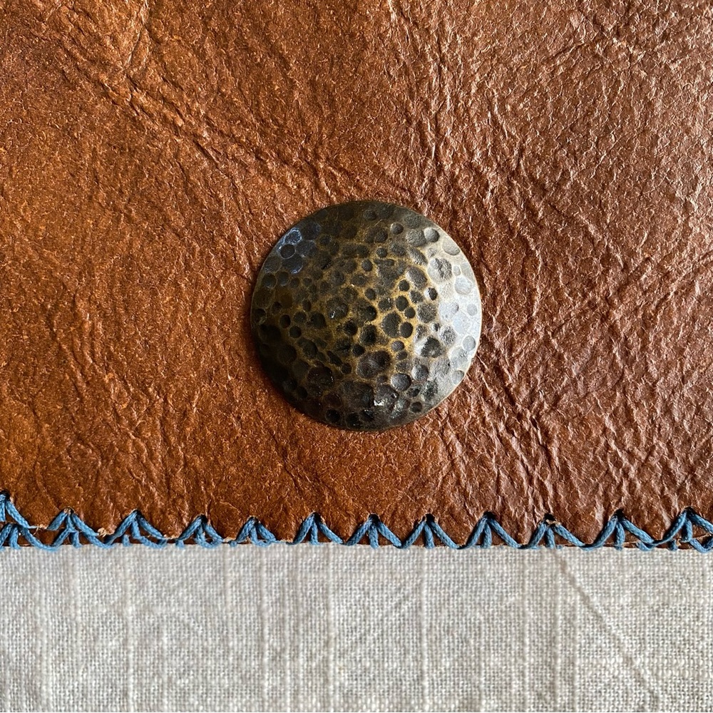 Handmade Leather Crossbody Purse Cardholder Bag Hand-Stitched - Picture 2 of 12